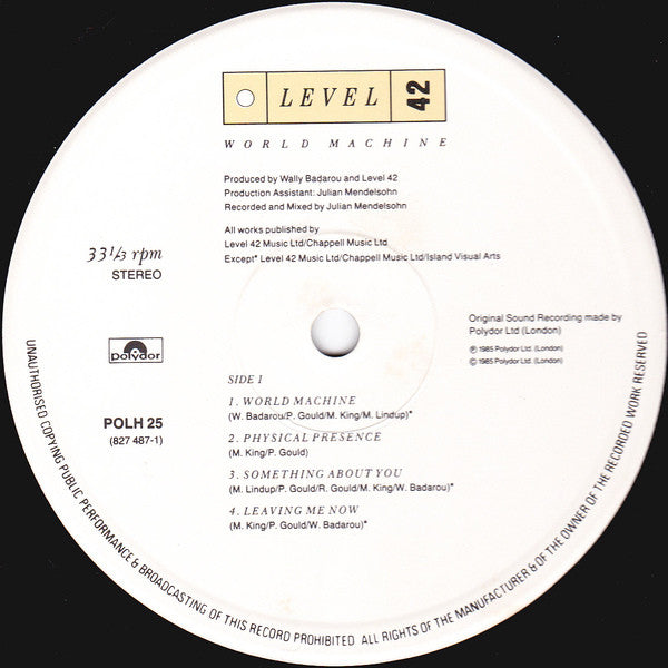 Level 42 - World Machine - Used Vinyl Record image 8