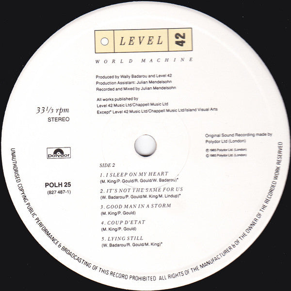 Level 42 - World Machine - Used Vinyl Record image 9