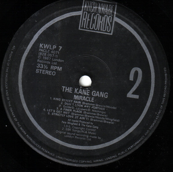 Kane Gang - Miracle - Used Vinyl Record image 4