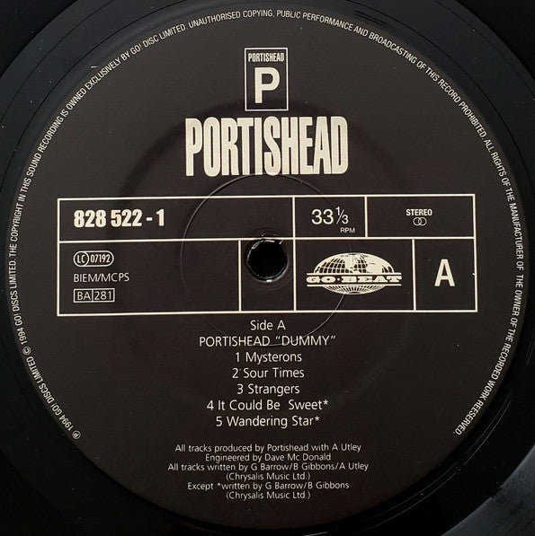 Portishead - Dummy - Vinyl Record 12 INCH RECORD image 3