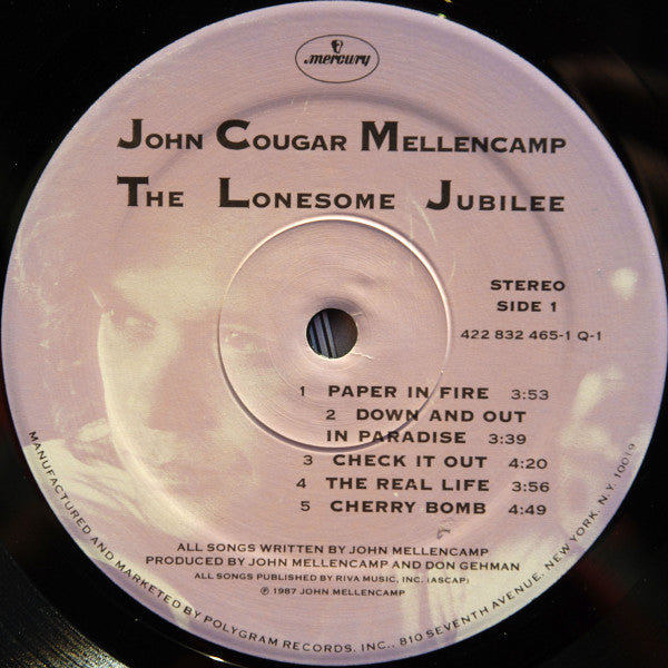 John Cougar Mellenca - Lonesome Jubilee - Used Vinyl Record image 4