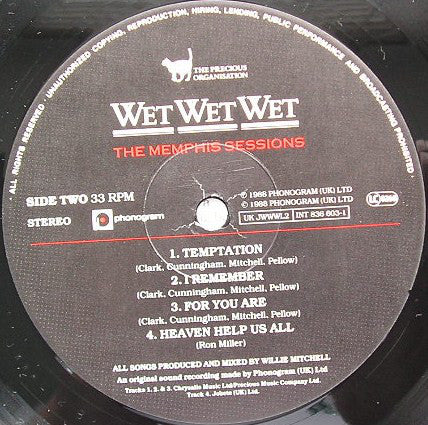 Wet Wet Wet - Memphis Sessions - Used Vinyl Record image 4