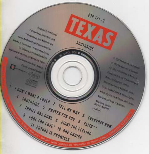 Texas - Southside - Used CD image 5