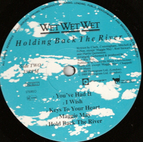 Wet Wet Wet - Holding Back The River - Used Vinyl Record image 4