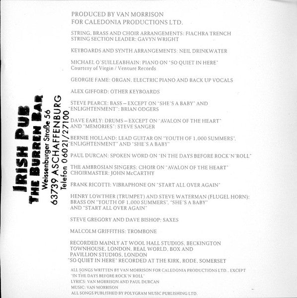 Van Morrison - Enlightenment - Used CD image 4