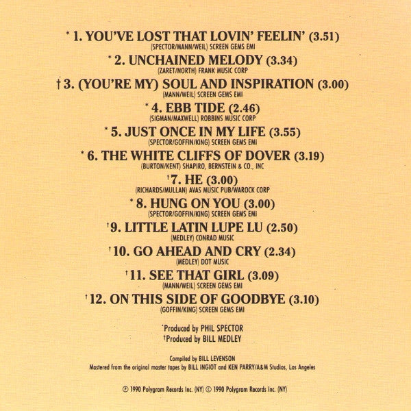Righteous Brothers - Very Best Of  - Unchained Melody - CD image 7