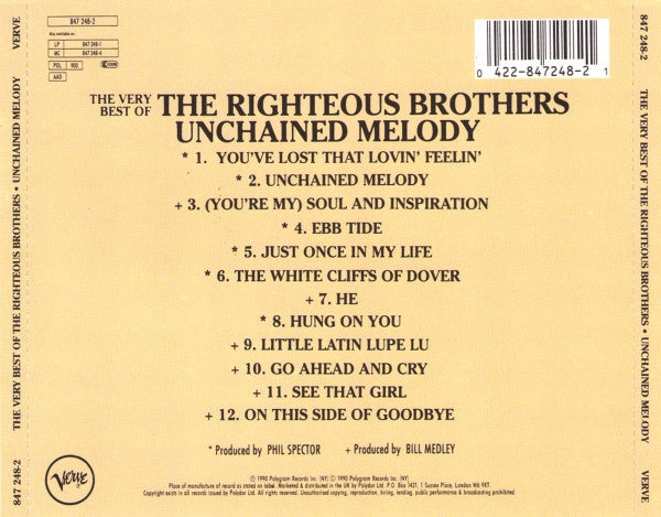 Righteous Brothers - Very Best Of  - Unchained Melody - CD image 8