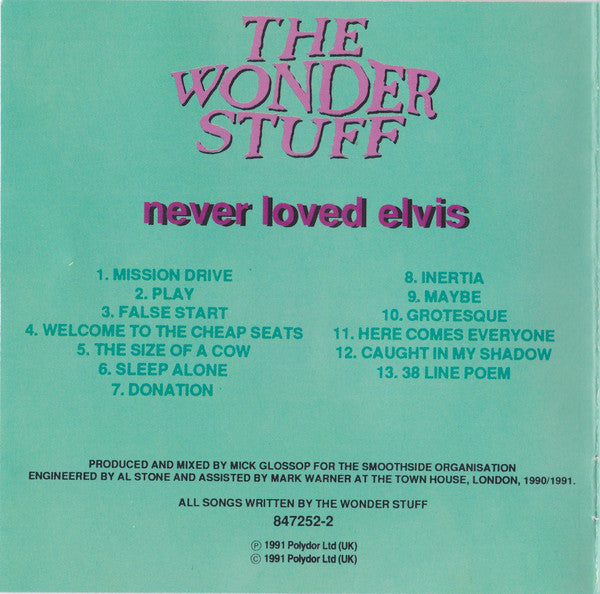 Wonder Stuff - Never Loved Elvis - Used CD image 2