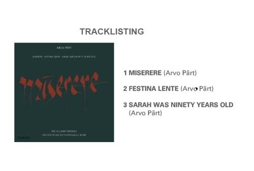 Arvo Part - Miserere - CD image 2