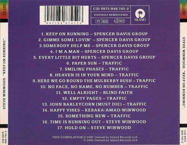 Steve Winwood - Keep On Running - Used CD image 2