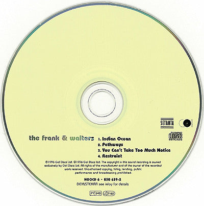 Frank And Walters - Indian Ocean - Used CD image 3