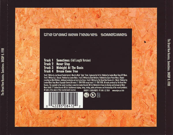 Brand New Heavies - Sometimes - Used CD image 3