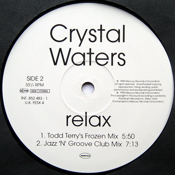 Crystal Waters - Relax - Used Vinyl Record 12" image 8