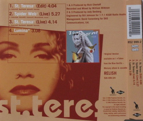 Joan Osborne - St Teresa - Used CD image 3
