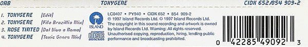 Orb - Toxygene - Used CD image 9