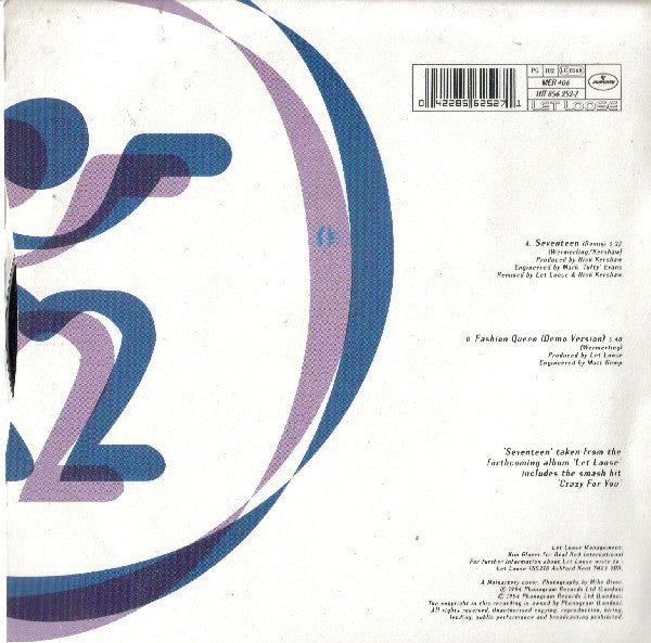 Let Loose - Seventeen - Used Vinyl Record 7" image 3