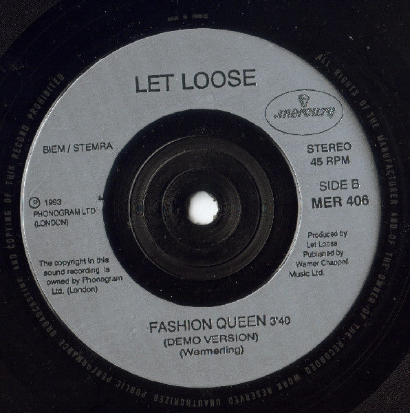 Let Loose - Seventeen - Used Vinyl Record 7" image 5