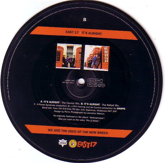 East 17 - It's Alright - Used Vinyl Record 7" image 4