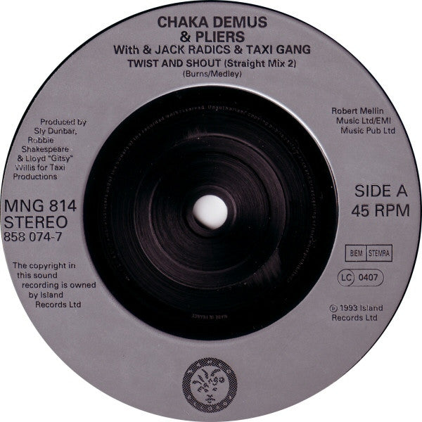 Chaka Demus & Pliers - Twist And Shout - Used Vinyl Record 7 image 3