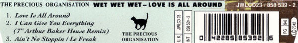 Wet Wet Wet - Love Is All Around - Used CD image 3