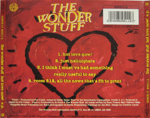 Wonder Stuff - Hot Love Now! E.P. - Used CD image 4