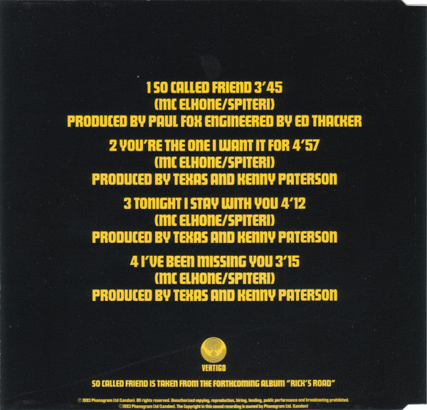 Texas - So Called Friend - Used CD image 8