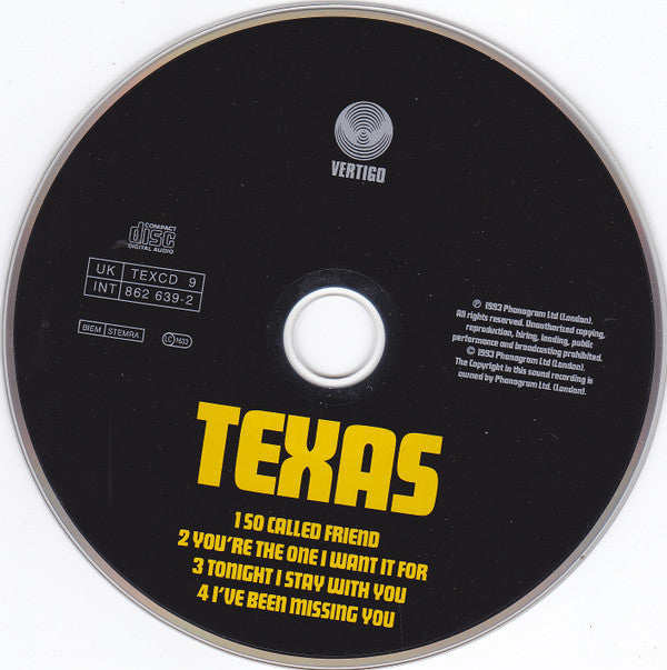 Texas - So Called Friend - Used CD image 9