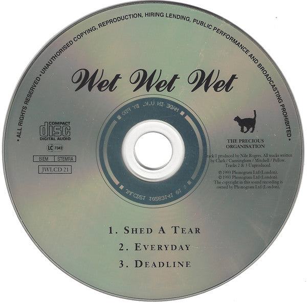 Wet Wet Wet - Shed A Tear - Used CD image 3