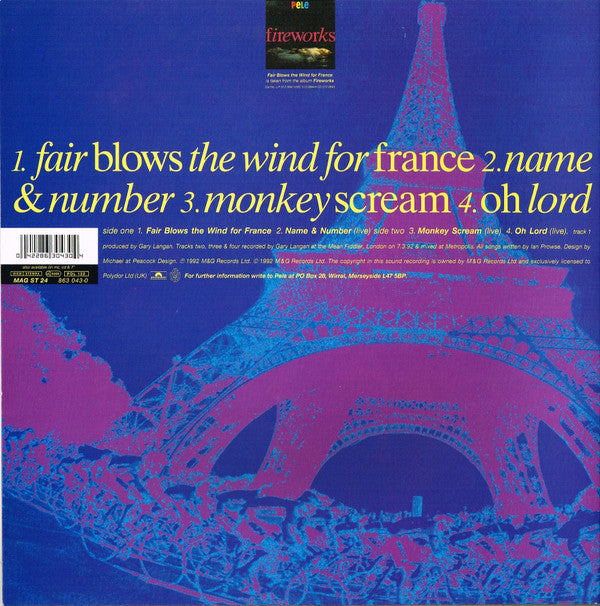 Pele - Fair Blows The Wind For France - Used Vinyl Record 10" image 5