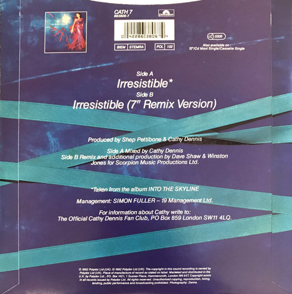 Cathy Dennis - Irresistible - Used Vinyl Record 7" image 8