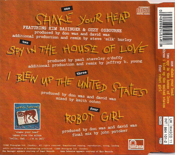 Was - Shake Your Head - Used CD image 2