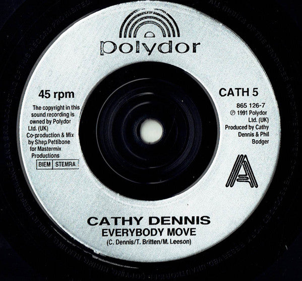 Cathy Dennis - Everybody Move - Used Vinyl Record 7" image 7