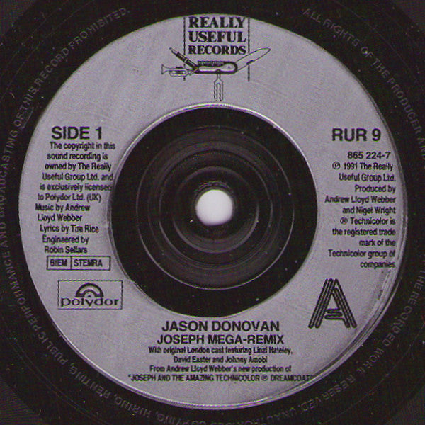 Jason Donovan - Joseph Mega-Remix - Used Vinyl Record 7" image 7
