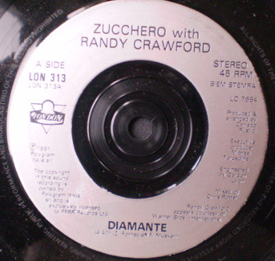 Zucchero - Diamante - Used Vinyl Record 7" image 7