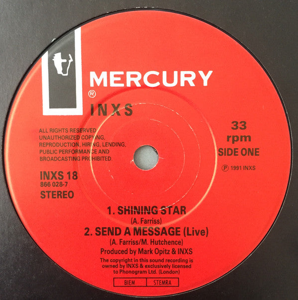 INXS - Shining Star - Used Vinyl Record 7" image 5