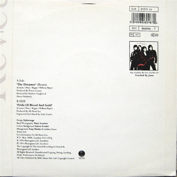 All About Eve - Dreamer - Used Vinyl Record 7" image 2