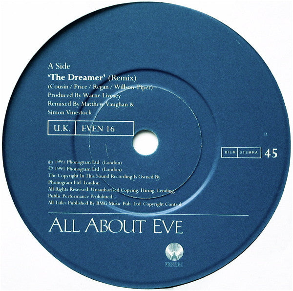 All About Eve - Dreamer - Used Vinyl Record 7" image 3
