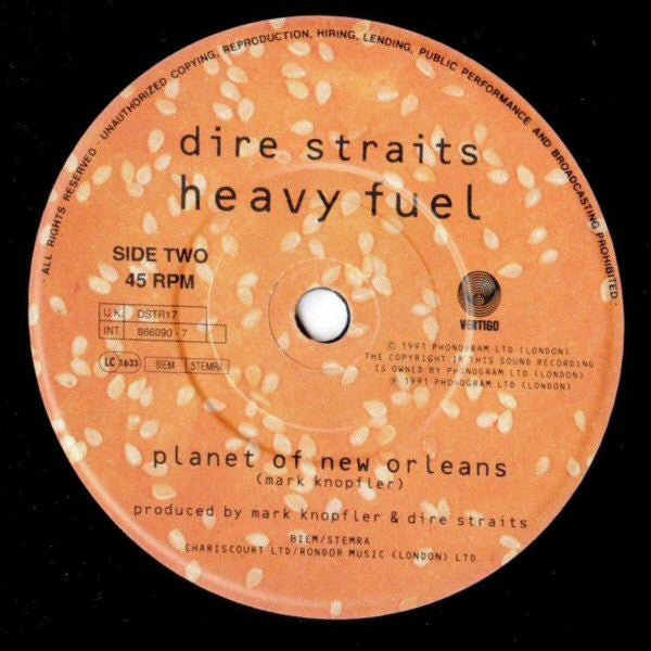 Dire Straits - Heavy Fuel - Used Vinyl Record 7" image 4