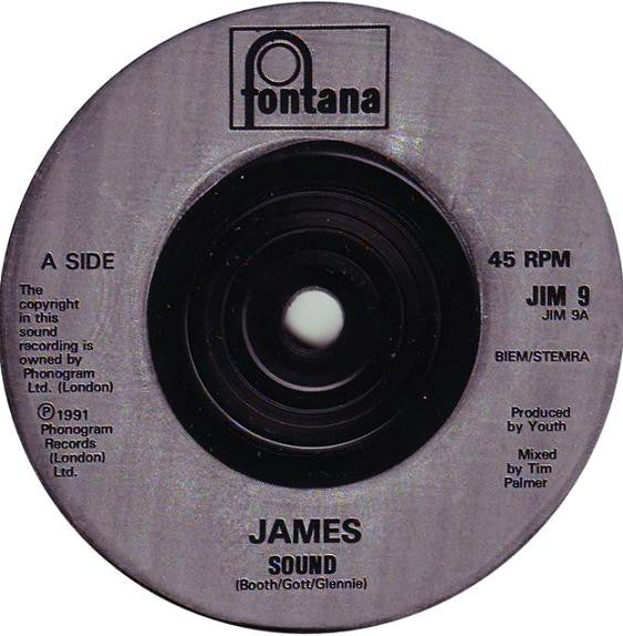 James - Sound - Used Vinyl Record 7" image 3