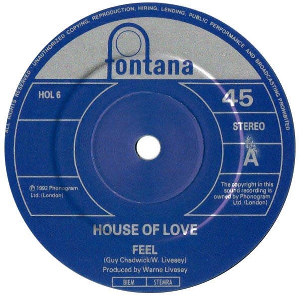 House Of Love - Feel - Used Vinyl Record 7" image 3