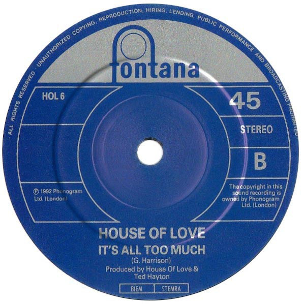 House Of Love - Feel - Used Vinyl Record 7" image 4