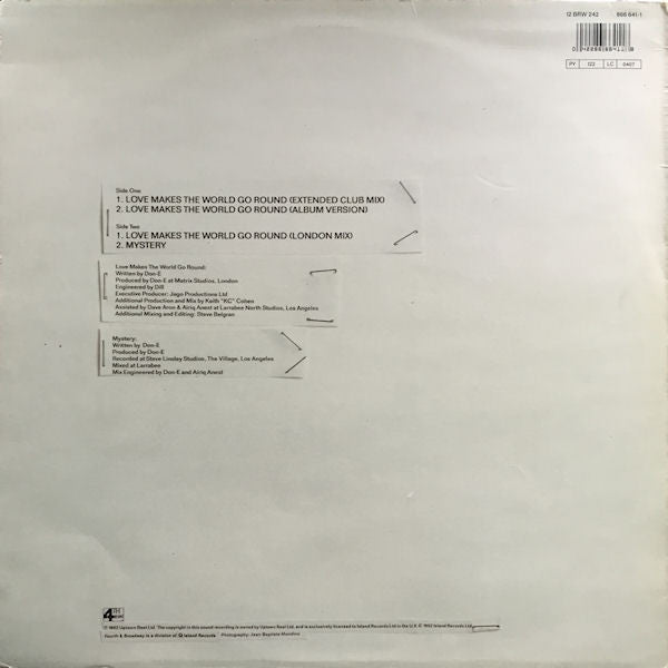DON-E - Love Makes The World Go Round - Used Vinyl Record 12" image 2