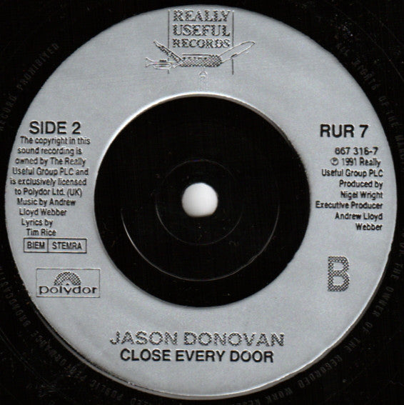 Jason Donovan - Any Dream Will Do - Used Vinyl Record 7" image 4