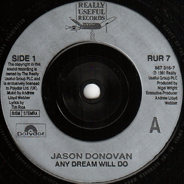 Jason Donovan - Any Dream Will Do - Used Vinyl Record 7" image 8