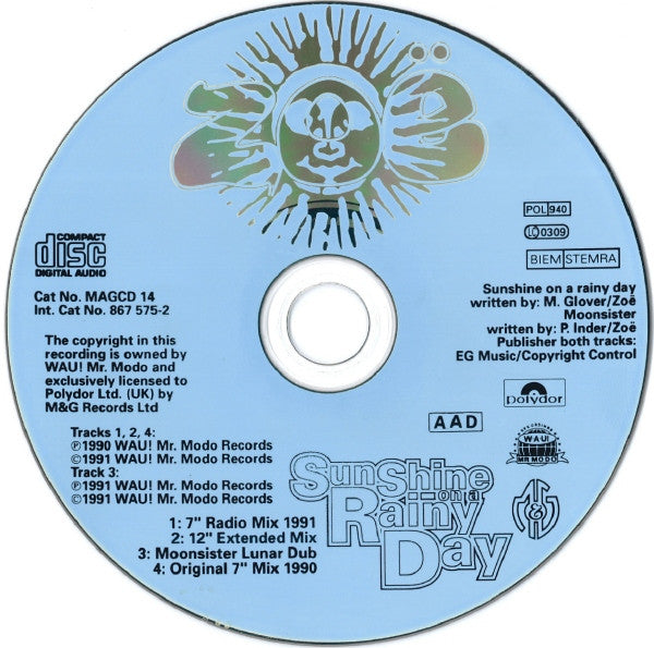 Zoë - Sunshine On A Rainy Day - Used CD image 4