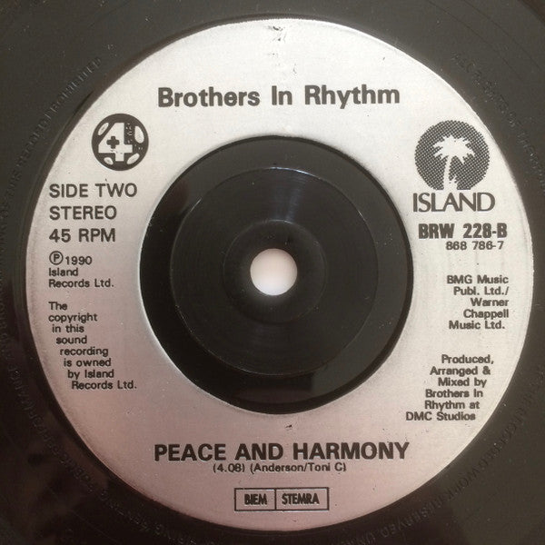 Brothers In Rhythm - Such A Good Feeling - Used Vinyl Record 7" image 7