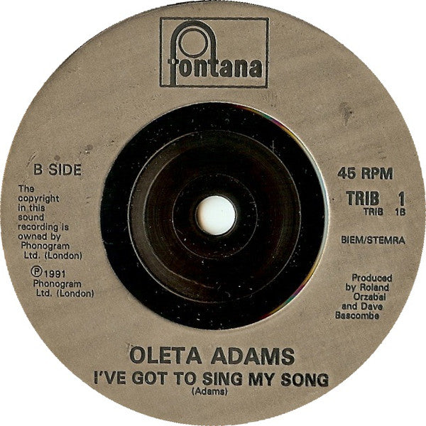 Oleta Adams - Don't Let The Sun Go Down On Me - Used Vinyl Record 7" image 8