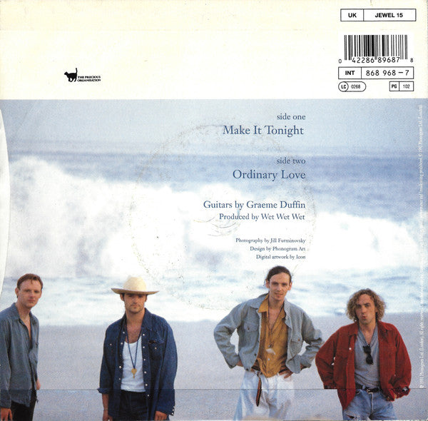 Wet Wet Wet - Make It Tonight - Used Vinyl Record 7" image 2