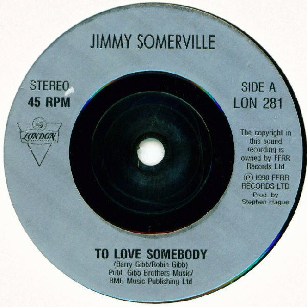 Jimmy Somerville - To Love Somebody - Used Vinyl Record 7" image 7