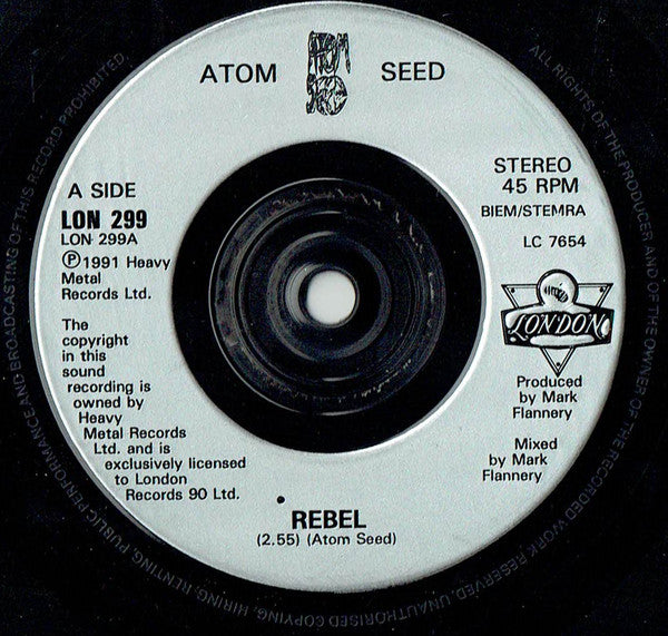 Atom Seed - Rebel - Used Vinyl Record 7" image 3